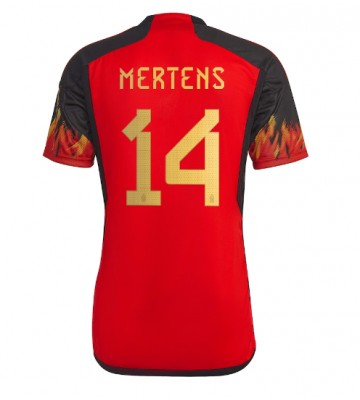 Lacne Muži Futbalové dres Belgicko Dries Mertens #14 MS 2022 Krátky Rukáv - Domáci